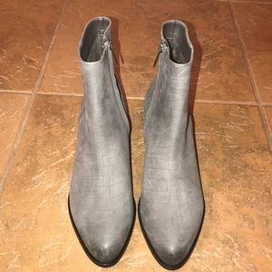 Gray ankle boots